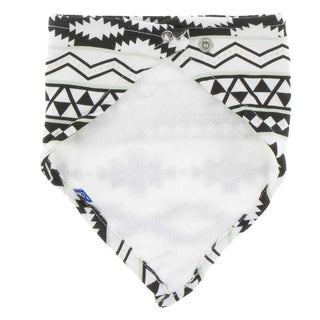 Print Bamboo Bandana Bib - Natural Mayan Pattern, One Size KicKee Pants