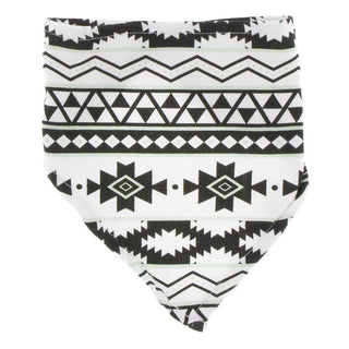 Print Bamboo Bandana Bib - Natural Mayan Pattern, One Size Bibs