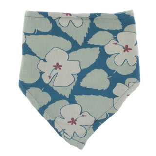 KicKee Pants Print Bandana Bib - Oasis Hibiscus, One Size