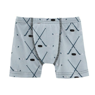 KicKee Pants Print Boys Boxer Brief - Pearl Blue Hockey