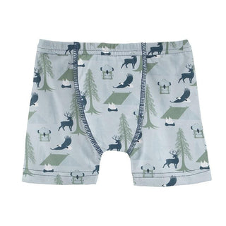 KicKee Pants Print Boys Boxer Brief - Pearl Blue Wilderness Guide