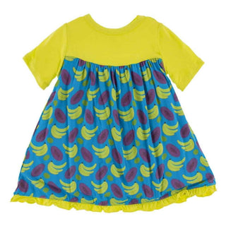 Print Bamboo Classic Short Sleeve Swing Dress, Tropical Fruit Baby & Toddler Dresses