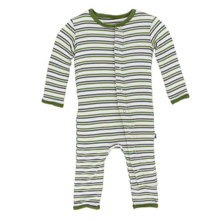 Print Bamboo Coverall - Boy Fresh Water Stripe Baby & Toddler Sleepwear