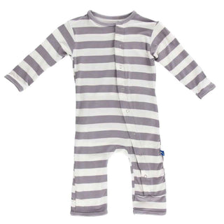 Print Bamboo Coverall - Feather Contrast Stripe Baby & Toddler Sleepwear