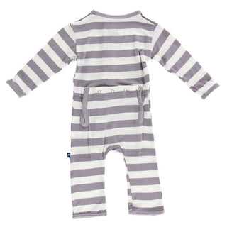 Print Bamboo Coverall - Feather Contrast Stripe Baby & Toddler Sleepwear