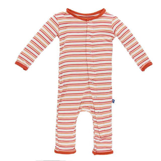 Print Bamboo Coverall - Girl Fresh Water Stripe Baby & Toddler Sleepwear