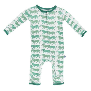 Print Bamboo Coverall - Natural Leopard Baby & Toddler Sleepwear