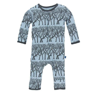 Print Bamboo Coverall - Pond Fireflies Baby & Toddler Sleepwear