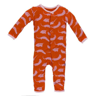 Print Bamboo Coverall - Poppy River Otter Baby & Toddler Sleepwear