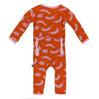 Print Bamboo Coverall - Poppy River Otter Baby & Toddler Sleepwear