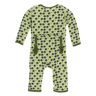 KicKee Pants Print Coverall with Snaps - Aloe Tomatoes