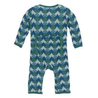 Print Bamboo Coverall with Snaps - Ivy Waves Baby & Toddler Sleepwear