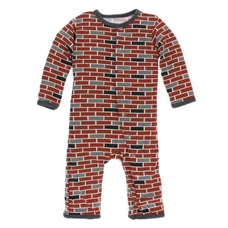 Print Bamboo Coverall with Snaps - London Brick Baby & Toddler Sleepwear