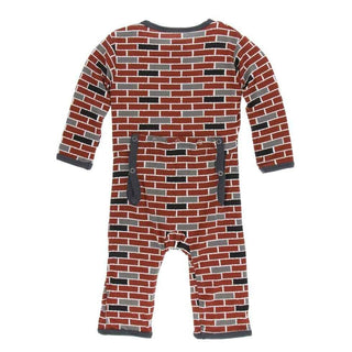 Print Bamboo Coverall with Snaps - London Brick Baby & Toddler Sleepwear