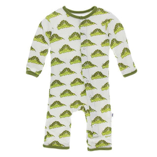 Print Bamboo Coverall with Snaps - Natural Caterpillars Baby & Toddler Sleepwear