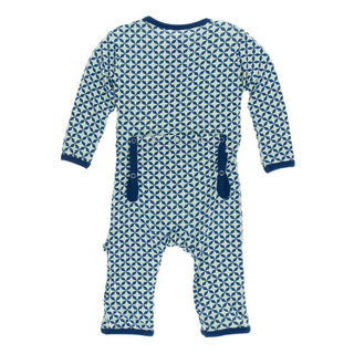 Print Bamboo Coverall with Snaps - Pistachio Taj Mahal Baby & Toddler Sleepwear