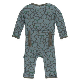 Print Bamboo Coverall with Snaps - Sea Rolled Rocks Baby & Toddler Sleepwear