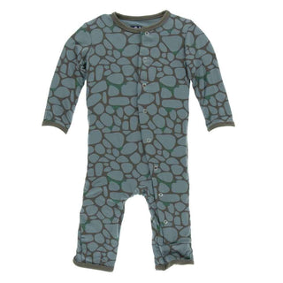 Print Bamboo Coverall with Snaps - Sea Rolled Rocks Baby & Toddler Sleepwear