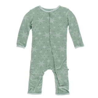 Print Bamboo Coverall with Snaps - Shore Snowflakes Baby & Toddler Sleepwear