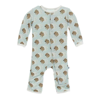 Print Bamboo Coverall with Snaps - Spring Sky Diictodon Baby & Toddler Sleepwear