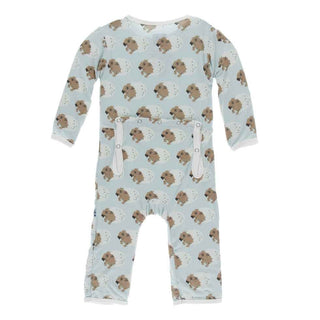 Print Bamboo Coverall with Snaps - Spring Sky Diictodon Baby & Toddler Sleepwear