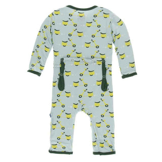 Print Bamboo Coverall with Snaps - Spring Sky Scooter Baby & Toddler Sleepwear