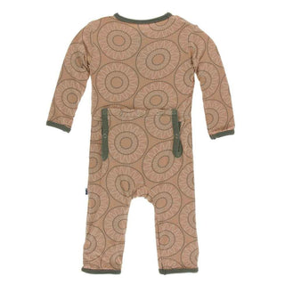 Print Bamboo Coverall with Snaps - Suede Bead Art Baby & Toddler Sleepwear