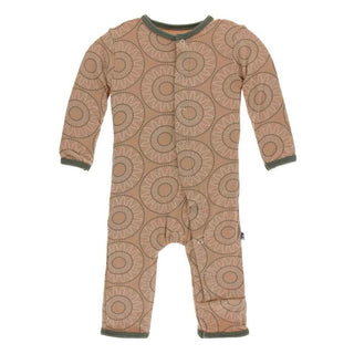 Print Bamboo Coverall with Snaps - Suede Bead Art Baby & Toddler Sleepwear