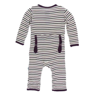 Print Bamboo Coverall with Snaps - Tuscan Vineyard Stripe KicKee Pants