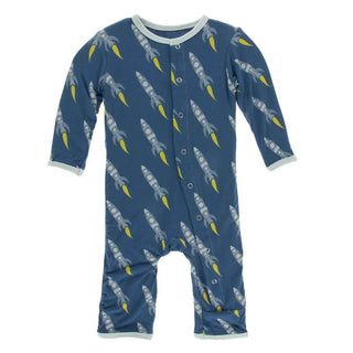 Print Bamboo Coverall with Snaps - Twilight Rockets KicKee Pants