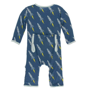 Print Bamboo Coverall with Snaps - Twilight Rockets Baby & Toddler Sleepwear