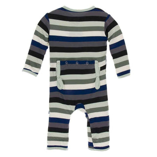 Print Bamboo Coverall with Snaps - Zoology Stripe Baby & Toddler Sleepwear