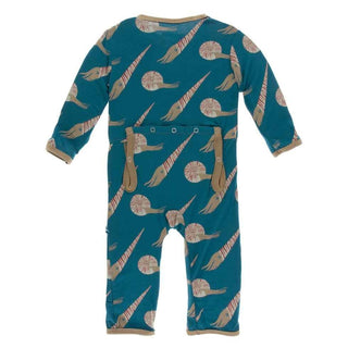 Print Bamboo Coverall with Zipper - Cephalopods Baby & Toddler Sleepwear