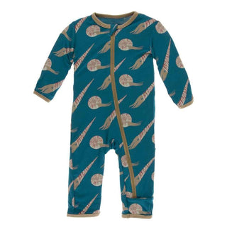 Print Bamboo Coverall with Zipper - Cephalopods Baby & Toddler Sleepwear