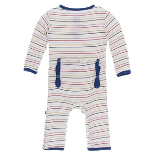 Print Bamboo Coverall with Zipper - Everyday Heroes Multi Stripe Baby & Toddler Sleepwear