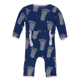 Print Bamboo Coverall with Zipper - Flag Blue Bigfoot KicKee Pants