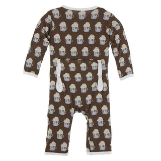 Print Bamboo Coverall with Zipper - Hot Cocoa Baby & Toddler Sleepwear