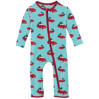 Print Bamboo Coverall with Zipper - Iceberg Trucks and Trees (WCA22) Baby & Toddler Sleepwear