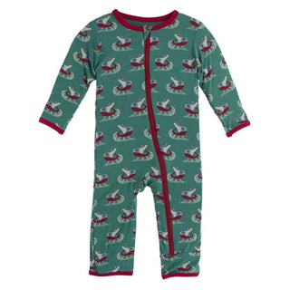 Print Bamboo Coverall with Zipper - Ivy Sled Baby & Toddler Sleepwear