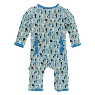 Print Bamboo Coverall with Zipper - Jade Garden Tools Baby & Toddler Sleepwear