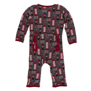 Print Bamboo Coverall with Zipper - Life About Town KicKee Pants