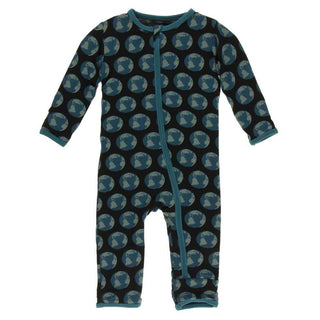 KicKee Pants Print Coverall with Zipper - Midnight Environmental Protection