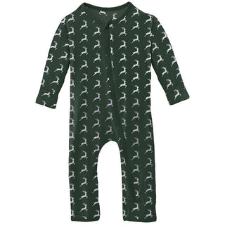 KicKee Pants Print Coverall with Zipper - Mountain View Reindeer