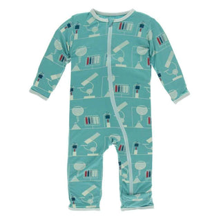 Print Bamboo Coverall with Zipper - Neptune Chemistry Lab KicKee Pants