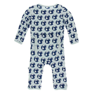 Print Bamboo Coverall with Zipper - Spring Sky Environmental Protection Baby & Toddler Sleepwear