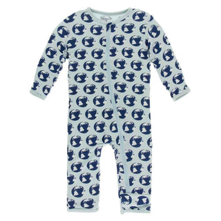 Print Bamboo Coverall with Zipper - Spring Sky Environmental Protection Baby & Toddler Sleepwear