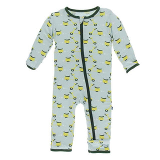 Print Bamboo Coverall with Zipper - Spring Sky Scooter Baby & Toddler Sleepwear