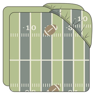 Print Bamboo Crib Sheet (Set of 2) - Football & Field Green, One Size Bed Sheets