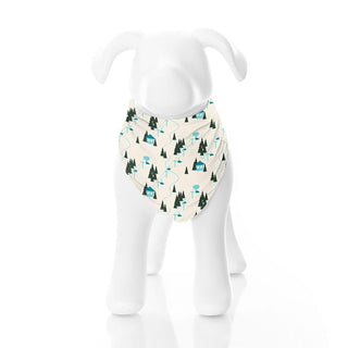 Print Bamboo Dog Bandana - Natural Chairlift Dog Apparel