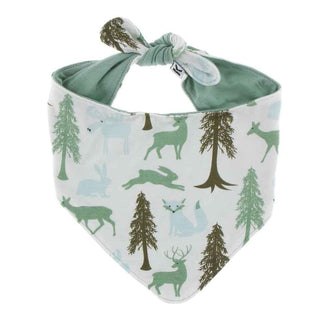 Print Bamboo Dog Bandana - Natural Woodland Holiday Dog Apparel